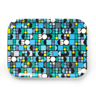 LIU 50 år Serveringsbricka mörk bakgrund